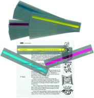 30-piece set of roylco reading bright colored highlight strips for effective reading skill practice logo