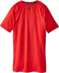 img 1 attached to 🔥 Under Armour Boys' HeatGear Fitted Short Sleeve Tee (Big Kids): Stay Cool and Comfortable!