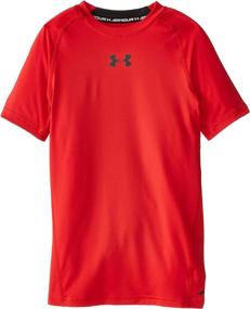 img 2 attached to 🔥 Under Armour Boys' HeatGear Fitted Short Sleeve Tee (Big Kids): Stay Cool and Comfortable!