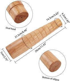 img 3 attached to 🔨 Wooden Bracelet Sizer Mandrel & Steel Handle Two-Way Rubber Hammer Set - Pandahall Elite Jewelry Tools