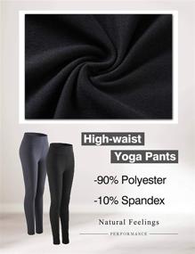 img 3 attached to Natural Feelings Waisted Leggings Workout Sports & Fitness and Running