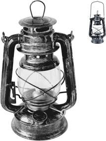 img 4 attached to 🪔 Rnuie Oil Lamps: Vintage Rustic Lanterns for Indoors and Outdoors - Decorative Hanging Hurricane Lamp