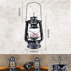 img 3 attached to 🪔 Rnuie Oil Lamps: Vintage Rustic Lanterns for Indoors and Outdoors - Decorative Hanging Hurricane Lamp