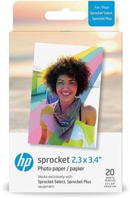 img 1 attached to HP Sprocket 2.3 x 3.4 Премиум мгновенная бумага для фотографий с клеевой основой Zink (50 листов) - совместима с принтерами HP Sprocket Select и Plus.