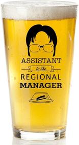 img 4 attached to 🍺 Assistant To The Regional Manager Beer Glass: Funny Dwight Schrute The Office Merchandise - 16oz Dunder Mifflin Collectible Mug for Men and Women