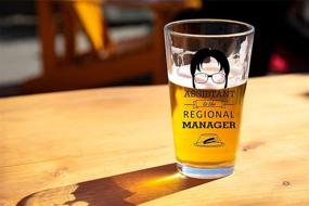 img 2 attached to 🍺 Assistant To The Regional Manager Beer Glass: Funny Dwight Schrute The Office Merchandise - 16oz Dunder Mifflin Collectible Mug for Men and Women