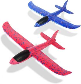 img 4 attached to ✈️ Airplane Throwing Boy & Girl Outdoor Birthday Novelty & Gag Toys: Fun Flight Toys for Kids