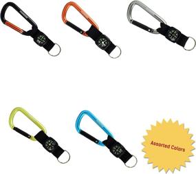 img 3 attached to 🧗 AceCamp Munkees 8mm Carabiner with Compass Strap: Compact Waterproof Keychain for Camping, Hiking, and Survival