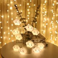 🔋 waterproof battery powered indoor string lights, cute decoration - 20 led fairy string lights, ideal for indoor/outdoor, kids bedroom, christmas tree, new year, garden décor - warm white логотип