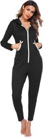 img 4 attached to 🎄 Ekouaer Christmas Men's Sleepwear Jumpsuit - Underwear Lounge Clothing for Comfortable Sleep