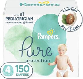 img 4 attached to Pampers Pure Protection Diapers Size 4, 150 Count - Hypoallergenic, Unscented, and Long-lasting Baby Diapers