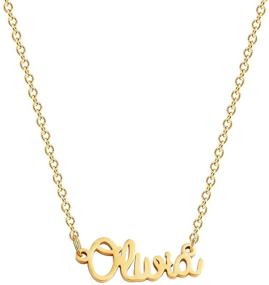 img 4 attached to 📿 Get Personalized Stainless Necklace Nameplate for Girls - Customized Jewelry