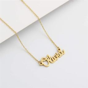 img 3 attached to 📿 Get Personalized Stainless Necklace Nameplate for Girls - Customized Jewelry