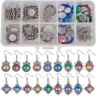 🧜 sunnyclue mermaid scales skin earrings making kit with 12mm resin cabochons and pendant bezels logo