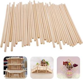 img 4 attached to 🪴 Versatile Wooden Dowel Rods for Macrame and Craft Projects