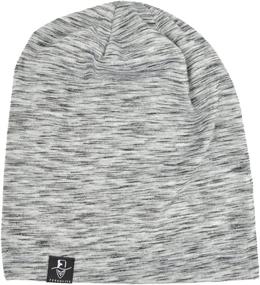 img 2 attached to JESSE · RENA Men's Chic Striped Summer Beanie Hat - Stylish Baggy Slouch Skull Cap