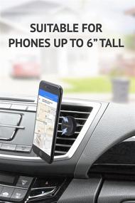 img 3 attached to 📱 Samsonite 2 Pack Car Phone Holder with Easy Snap Technology - Magnetic Phone Car Mount for Most Air Vents, 4 Metal Plates Included - Compatible with iPhone, Samsung, and More