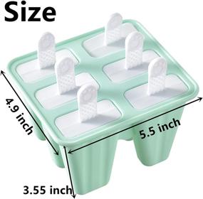 img 3 attached to 🍦 Silicone Popsicle Molds - 6 Pack BPA-Free Ice Pop Moulds for Homemade Popsicles, Reusable & Easy to Release - Green