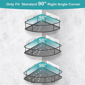 img 2 attached to 🚿 ARICHOMY Угловая душевая корзина: Настенная ванная полка для организованного хранения в ванной комнате и не только!