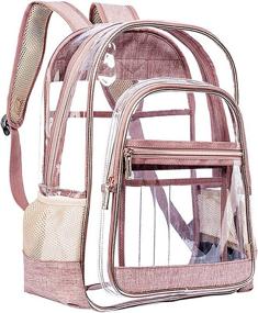 img 1 attached to 🎒 OKNGR Clear Transparent Backpack: Sleek Design for Easy Visibility