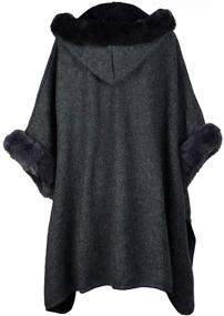 img 3 attached to Iristide Womens Hooded Rabbit Cardigan Women's Clothing for Coats, Jackets & Vests