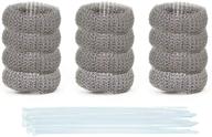 🧺 premium pack of 12 washing machine lint traps: quality snares and rust proof stainless steel mesh with ties logo