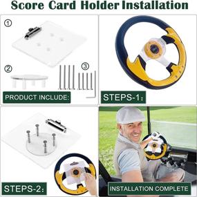 img 3 attached to 🏌️ Roykaw Golf Cart Scorecard Holder for EZGO Club Car Yamaha - Increased Sturdiness with 0.23” Thickness