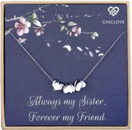 chiclove necklace sister delicate bridesmaid logo