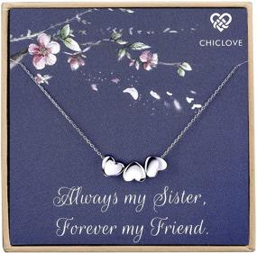 img 4 attached to Chiclove Necklace Sister Delicate Bridesmaid