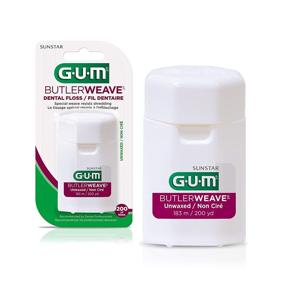 img 4 attached to 🦷 GUM Butler Weave Unwaxed 200 yrds: Optimal Dental Floss for Long-lasting Oral Health