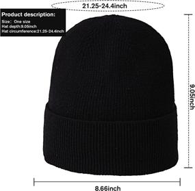 img 1 attached to HH HOFNEN Pieces Beanie Thermal Outdoor Recreation in Outdoor Clothing