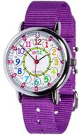 🕰️ easyread analog children's watch purple #erw-col-24 for learning time logo