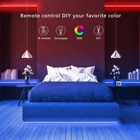 img 2 attached to 🌈 DRILI 16.4ft LED Strip Lights - Color Changing 5050 RGB Light Strips Kit with Remote Control - Ideal for Bedroom, Home, Kitchen, DIY Décor