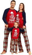 🎅 men's matching christmas sleepwear with printed letters logo
