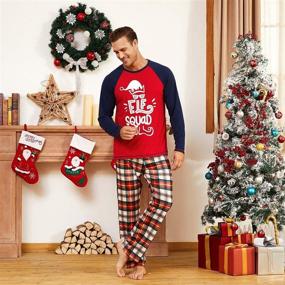 img 3 attached to 🎅 Men's Matching Christmas Sleepwear with Printed Letters