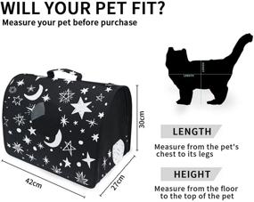 img 1 attached to 🐱 Foldable Moon and Stars Pet Carrier - Travel with Ease for your Small Cat, Ferret or Bunny