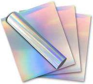 🌟 opal metallic foil htv vinyl for t-shirts - premium iron on transfer (4 sheets) logo