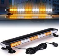 🚨 linkitom led strobe light bar - double-sided flashing 28.5'' 54 led emergency warning lightbar for plow truck traffic safety – high intensity, aluminum construction, strong magnetic mount, 16ft cable logo