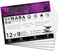 🎨 nara alcohol ink paper for art painting, 12x9 inches, 330 microns/250 gsm, medium+ weight, 10 sheets, 100% stain-free logo