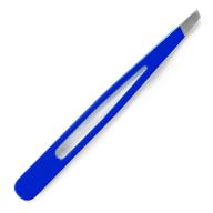 🔵 blue professional italian slant tip tweezers, 3.75-inch - advanced optimized seo logo