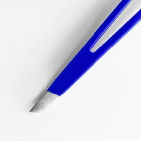 img 1 attached to 🔵 Blue Professional Italian Slant Tip Tweezers, 3.75-Inch - Advanced Optimized SEO