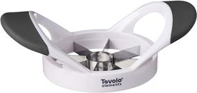 img 4 attached to Tovolo 16 Slice Apple Slicer Corer Cutter Wedger with Ultra Sharp Stainless Steel Blades & Ergonomic Rubber Grip Handle - White/Charcoal Gray: Efficient and Precise Fruit Preparation