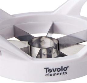 img 2 attached to Tovolo 16 Slice Apple Slicer Corer Cutter Wedger with Ultra Sharp Stainless Steel Blades & Ergonomic Rubber Grip Handle - White/Charcoal Gray: Efficient and Precise Fruit Preparation