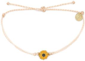img 4 attached to Pura Vida Enamel Sunflower Bracelet