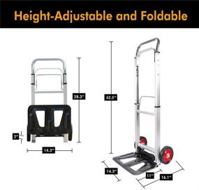 img 1 attached to 🧳 High-Capacity Aluminum Hand Truck Wheels