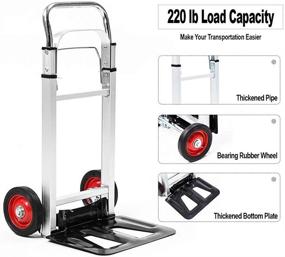 img 2 attached to 🧳 High-Capacity Aluminum Hand Truck Wheels