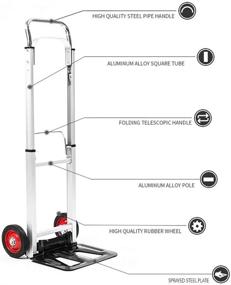 img 3 attached to 🧳 High-Capacity Aluminum Hand Truck Wheels