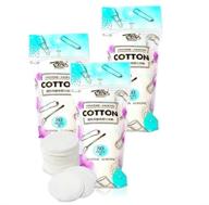 🔘 premium cotton rounds for face - 3 packs, total 240 count – hypoallergenic makeup/nail polish remover pads – 100% pure cotton (240 pcs) logo
