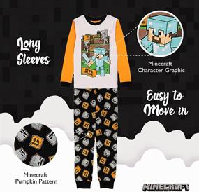 img 1 attached to Minecraft Seasonal Cotton Pajamas Pumpkin