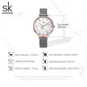 img 2 attached to ⌚ SHENGKE Ultra-Thin Marble Watch Quartz Creative Women Watches Waterproof,Relogio Feminino for Minimalist Stylish Women